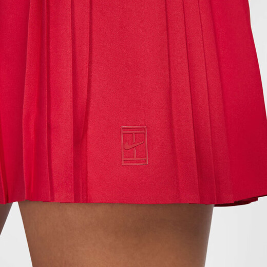 NIKE网球裙女运动短裙半身裙郑钦文同款百褶裙带打底裤新款裙子 FZ6513-687 新款红色 S