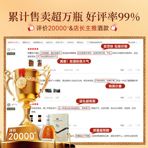 Louis Marsyney (Louis Marsyney) French imported wine XO40 spirits winning brandy gift box (original wine imported) gift wine 700mL 1 bottle