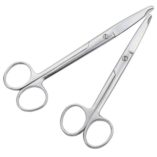 Bingyu BM506 thickened stainless steel scissors, high hardness, acid-resistant and rust-proof scissors, 18cm curved tip