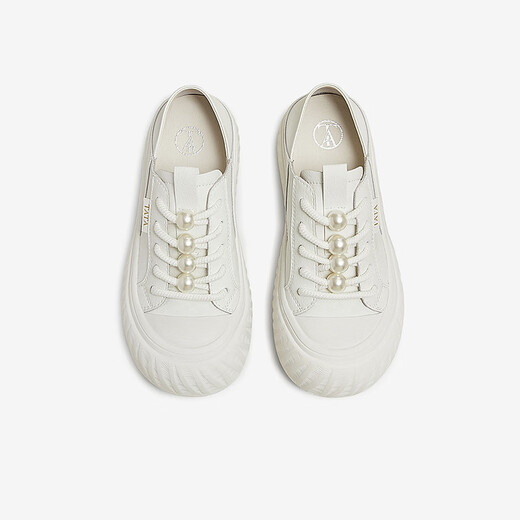 TATA Casual Sombro grueso Zapatos para mujeres 2025 Summer CT701BM5 White 37