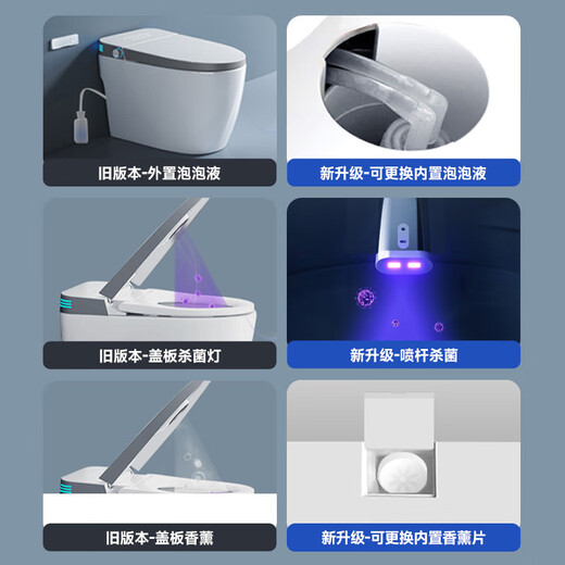 Freunde machen und Taorman Smart Toilette integrierte automatische Toilette im neuen Jahr ohne Wasserdruckbegrenzung A680 White Model [Standardversion] Fuß Flush +1 250mm