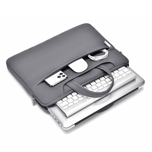 
Asus computer bag suitable for Asus Lingyao 14 laptop bag fearless 14/Pro15/16 shock-proof portable 677 black [white label] 15.6 inches