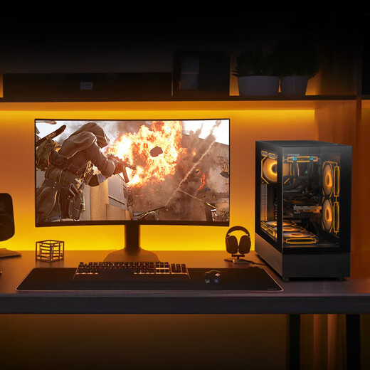 Ningmei Dusoul i9 14900KF/RTX5070/32G/1T D5 water-cooled designer e-sports gaming desktop computer host complete set DIY assembly machine UPC