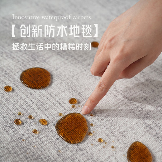 AOVOC Nordic style carpet living room 2025 new no-wash and wipeable light luxury and high-end sense Jingbo Huanyun 2.4*3.4 meters