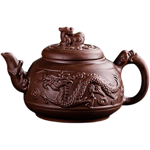 Apocalypseudo Century Pang Donglai Quality Purple Clay Teapot Large Capacity Large-Size Teapot Handmade Teapot Single Pot Ceramic Home Tea Set Dalongsheng Jiuzi Pot (with Filter) Purple 701mL (Included)-800mL (Included)