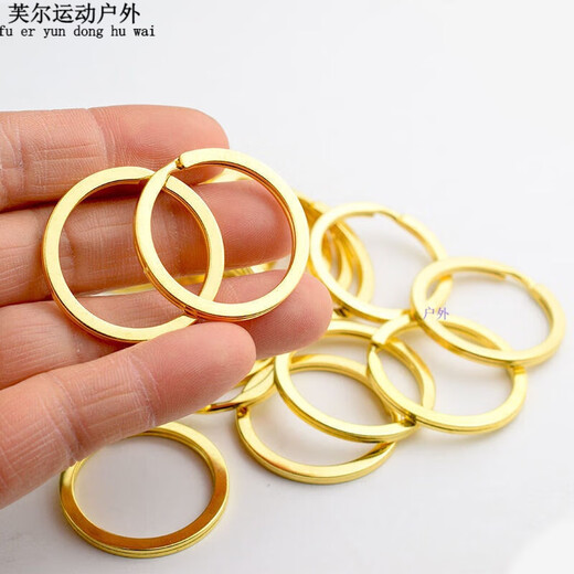 Ayub carbon steel key ring ring stainless steel flat ring iron ring round thickened accessories key ring simple accessories large and small rings quality key ring 5 pack quality key steel ring (25mm steel ring)