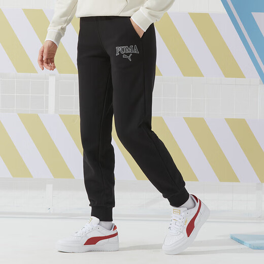 Puma (PUMA) sports suit women knitted sportswear base hooded sweatshirt pullover trousers casual pants 682176-87+682178-01 S