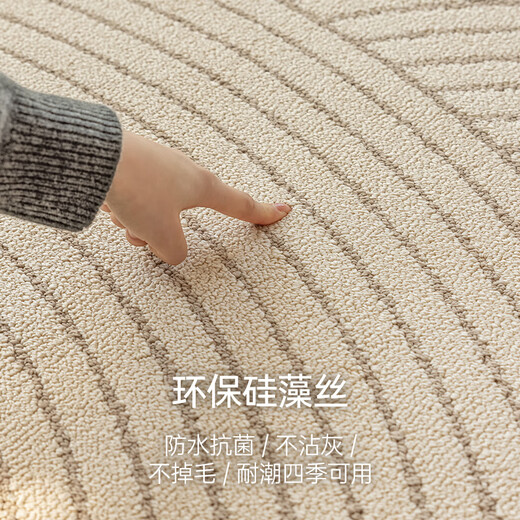 
In the future, the creamy irregular carpet living room 2025 new model without washing, erasable, waterproof, stain-proof and easy to take care of the bedroom bedside blanket TJBL2-17087AG 2.4*3.4M