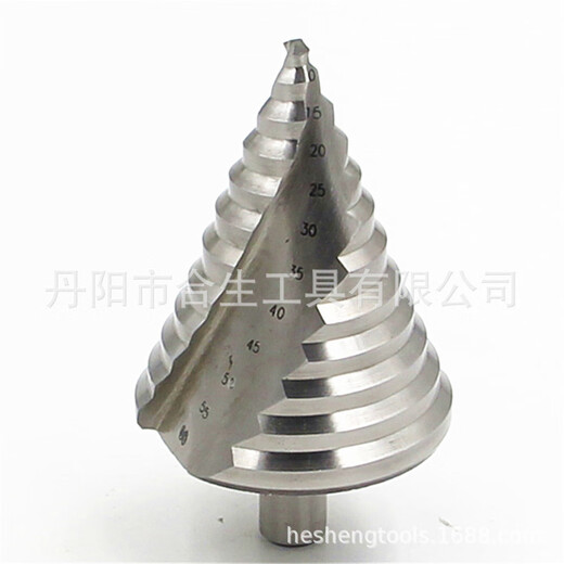 科至途定制6-60mm大尺寸开孔器高速钢螺旋槽阶梯钻白钻塔钻三角钻多功能 6-60mm塑管装【679g】