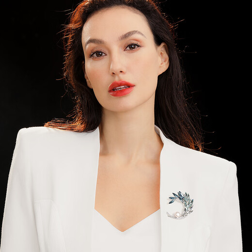 Oppenheim benheart Danish wheat ear brooch niche design big brand corsage exquisite fashion crystal pin pendant high-end gift brooch - Shun Xin Sui Yi Gradient Blue