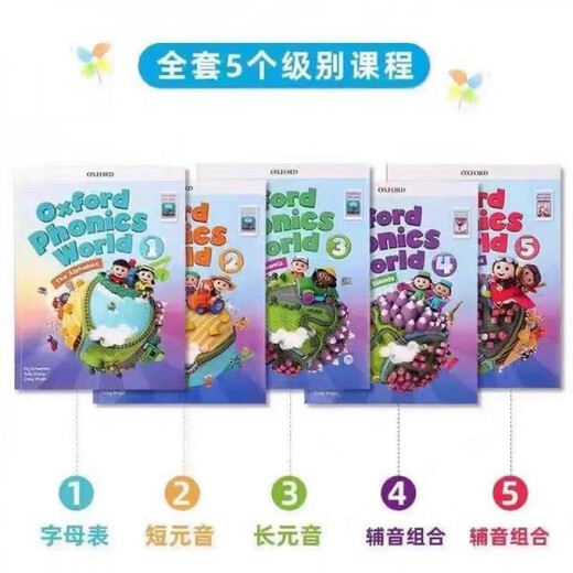 新版牛津自然拼读教材OxfordPhonicsWorld 12345级全10本赠配套 单本练习册需备注