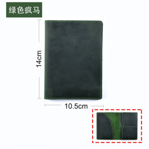 Yunfan (Yunfan) Crazy Horse en cuir Clipport Clip Id Chuck Couche Cow I Leather Retro Boarding Card Wallet Multi-fonction Passeport Charter 25824 Black Crazy Horse