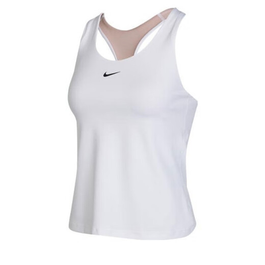 耐克（NIKE）背心女装夏季新款时尚小勾子健身瑜伽训练运动服透气休闲无袖T恤 DV9898-100自带胸垫 不移位 XL