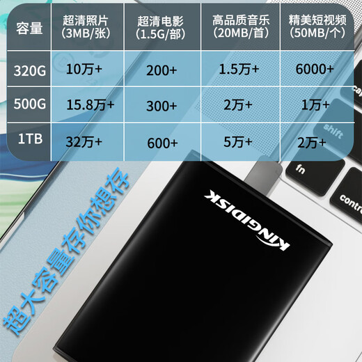 Black Beetle mobile Hochgeschwindigkeitsfestplatte USB3.0-Schnellübertragung unterstützt Mobiltelefonsicherheit, verschlüsselbares Backup, personalisierte Anpassung, kompakt und tragbar, High-End-Metall (Mitternachtsschwarz) + Hartschalentasche 500 GB