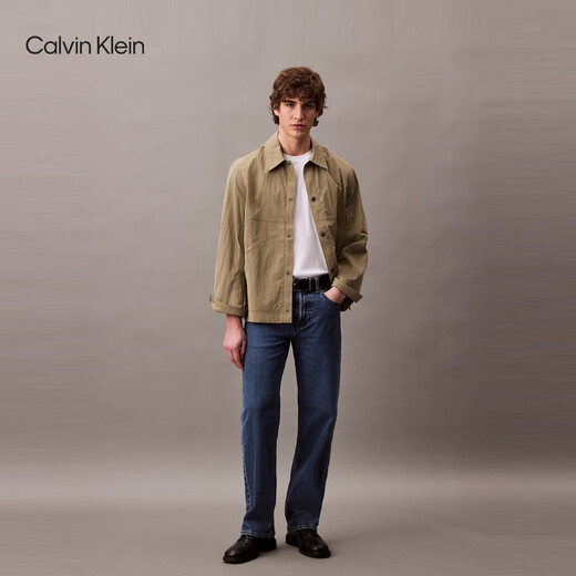 Calvin Kleinjeans [réplica 90 Serie] 25 hombres y mujeres de primavera y verano El mismo modelo CK retro jeans rectos 4RB701G U1W-Denim Light Blue 30