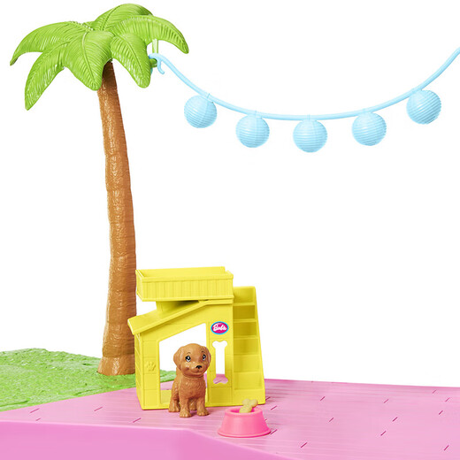 【8成新】芭比（Barbie）过家家玩具城堡别墅儿童玩具生日送礼礼盒-芭比梦想豪宅乐园HMX10 