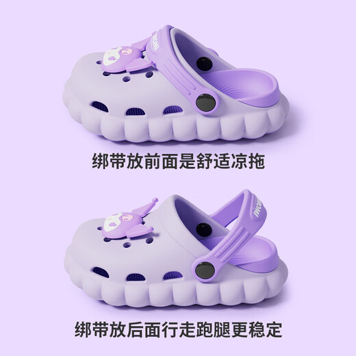 Pig Dad Children's Slippers Girls Summer Indoor Bathing Anti-Slip Outdoor Wear 2025 New Sanrio Girls Cave Shoes Blue 20