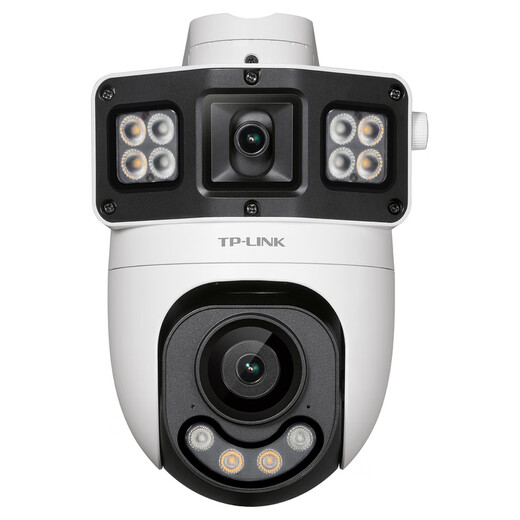 普联（TP-LINK）监控摄像头POE网线供电监控器 360度全景无死角带夜视云台旋转室内户外防水手机远程 800万双镜头双画面TL-IPC689XD-A4 带512G内存卡