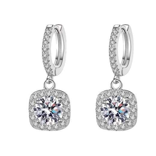 Guanpuge Fat Donglai same style pt950 platinum earrings for women PT950 summer new platinum diamond earrings ins520 as a gift to Yousheng platinum small sugar cube earrings