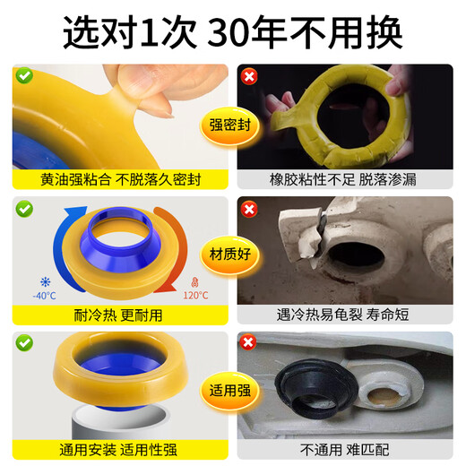 Haili toilet flange sealing ring thickened butter high glue deodorant and anti-leakage universal accessories MF241 at the bottom of the toilet
