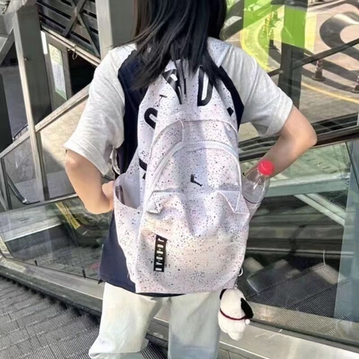 Backpack full of stars new style of high school students' large-capacity school bag travel computer bag men and women's backpack sports bags full of stars white (three-dimensional mark)
