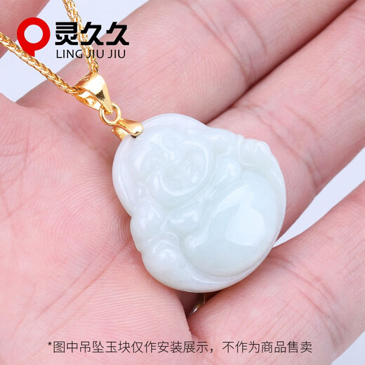 Lingjiujiu 925 silver necklace button connector buckle accessories jade buckle melon seed buckle pendant buckle head buckle white gold medium size