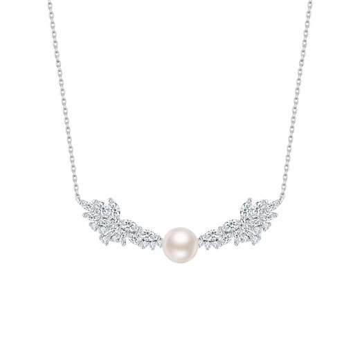 Kechu <Little Angel> original design high-end 925 sterling silver natural pearl necklace clavicle female wings retro fairy necklace freely adjustable within 45CM 1-3 days hair