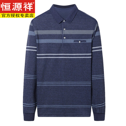 Hengyuanxiang Frühlings- und Herbst-Dünn-T-Shirt Pure Cotton Long Sleeve T-Shirt Herren Spring- und Herbst-Basis-Hemd mittleren Alters und älteren Vaters Revers Real Pocket Top 9902 Grün M 165 [Gewicht 100-125jin [Jin gleich 0,5 kg]]