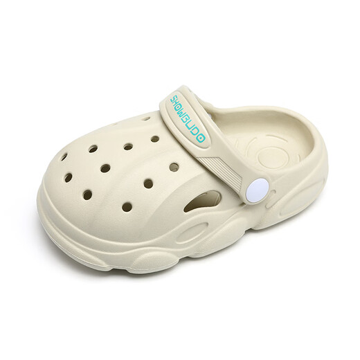 G.Duckkids kleine gelbe Ente Kinderhoch Schuhe Jungen Sandalen Mädchen Mädchen Sommer Anti-Rutsch mittelgroße Kinder Baby Beach Schuhe Junge [Leichte Platte] Sandfarbe 24 25 (innere Länge 170 mm)