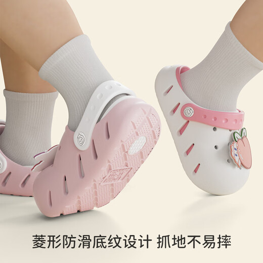 
babycrayon2025 new small pea children's slippers for boys and girls in summer hole shoes indoor outdoor bag-to-head sandals yellow tiger 16 cm inside length [160] foot length about 15-15.5 wear