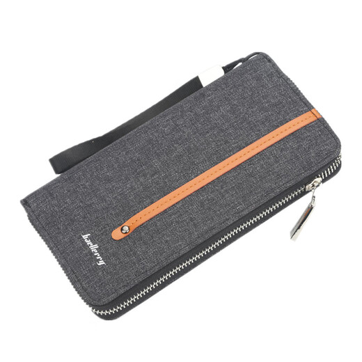 SMVP Canvas Wallet Men's Long Youth Youth Fashion Clutch Muste Clutch Multi-Card Simbage Simbage Mobile Phone Bag Ретро длинный кошелек [черный]