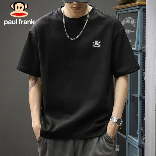 Big Mouth Monkey (paul frank) T-shirt men's summer pure cotton heavyweight short-sleeved men's loose casual inner bottoming shirt trendy men's clothing