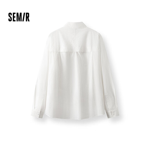 森马（Semir）长袖衬衫男轻薄款纯色衬衣凉感防晒上衣2025夏装宽松109325105101