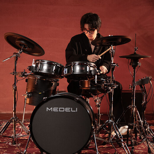 美得理（MEDELI）魔鲨电子鼓MZ726 MZ79 新品专业演奏架子鼓练习演出通用智能电鼓 5鼓 4镲 MZ729【MZ928同款扩展镲】