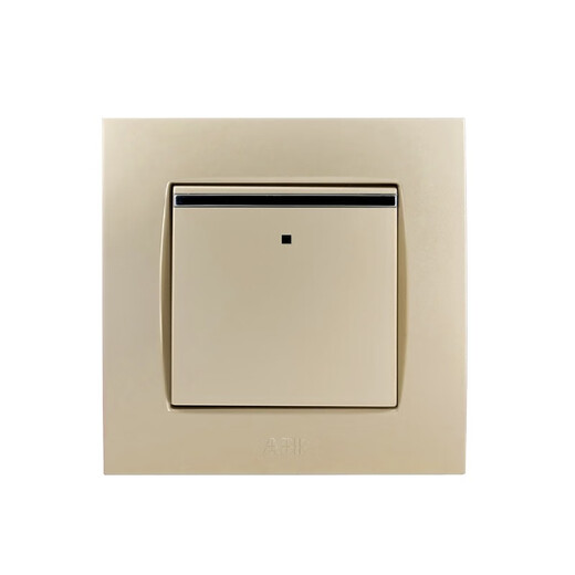 ABB switch socket panel steel frame is made of Yipiao Gold one-open two-open light three-hole 16A household package two-open single control AU10253-PG