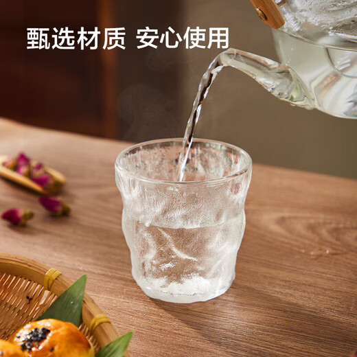 Made in Tokyo, glass cup, thickened glacier tea water, separated coffee milk cup, high-looking 250ml, two packs