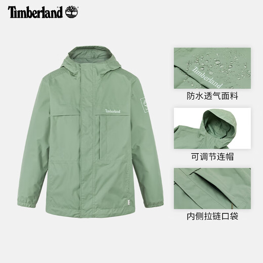 
Timberland official men's functional wind charge jacket outdoor waterproof windproof jacket A695W A695WEC6/Green Bay L