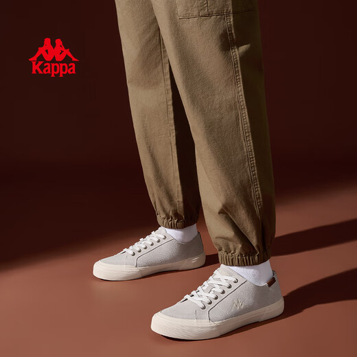Kappa Herrenschuhe Leinwandschuhe für Männer 2025 Frühlings- und Sommer Neuem atmungsaktives vielseitige schuhschuhe dünne kedenresistente weiße schuh trendy pelican grau 44
