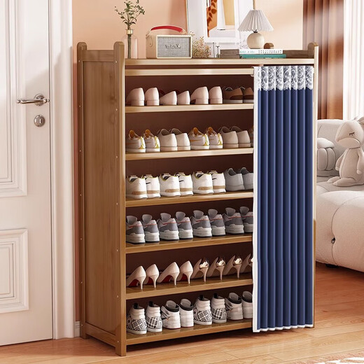 Banglinna shoe cabinet simple multi-layer shoe rack door entry cabinet dust-proof entrance cabinet large capacity storage modern cabinet hall cabinet blue model-five layers 50 small size