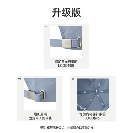 EMIS Korean hat baseball cap peaked cap running cap men and women same style fashion large head circumference solid color soft top showing small face new standard classic baseball cap (upgraded version) navy blue