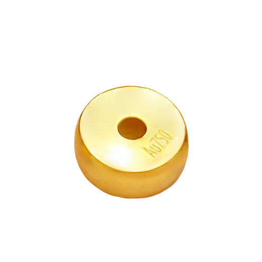 Yubo Workshop (YUBOGONGFANG) 18K gold spacer accessories curved straight-cut gold spacer toy bracelet spacer beads accessories diy gold spacer beads 3.5mm thick 1.5 single 0.06g-0.07g