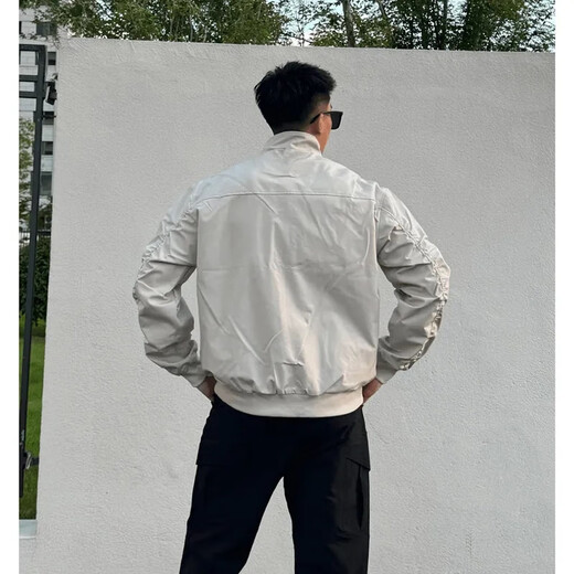 Caja negra White American High Street Chaqueta Hombres de otoño e invierno Ins Pussy Color sólido de tres a prueba de tres a prueba de collar Casco Versátil CLH-Y6629 Negro L