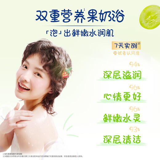 Dove Fruit Milk Shower Gel Succulent Green Tixiang Bath Bubble 400g Moisturizing and Long-lasting Fragrance Shower Gel for Men and Women