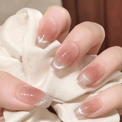 Mu Yunyao Red Wearing Armor 2025 New Style Nail Patch Wearing Nail Art Plate White Autumn and Winter Model 682 Mid-Length Tulip [Buy two get one free 24 pieces