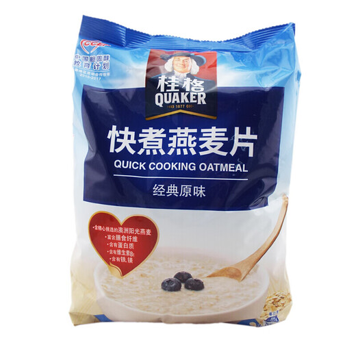 桂格醇香燕麦片燕麦片快熟燕麦多种口味可选粗粮谷物健身运动食品 (快煮燕麦片袋装1478g)
