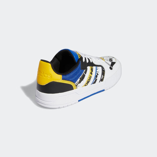 ADIDAS APRUEP OFICIAL ZAPATIVO DE DISPORTES MABRAS Menores Adolescentes Retro Basketball Zapatos Blanco/Negro/Azul/Amarillo 42 (260 mm)