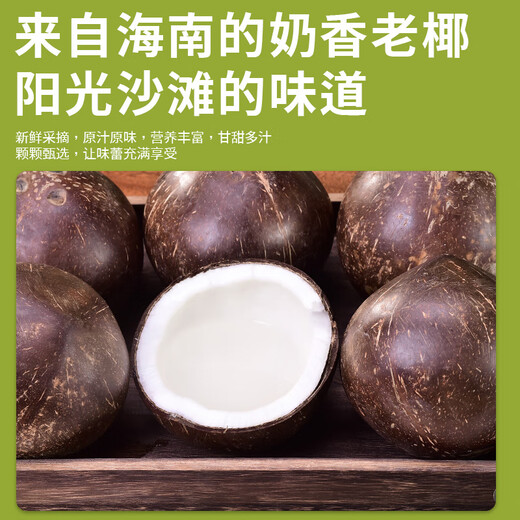 Youweiji Coconut JD Direct Delivery Milky Black Coconut Royal Fruit Stew for Pregnant Women Old Coconut Amniotic Water 1 Capsule (Small Trial Pack) Shangchao A+ Grade Large Fruit 800g+