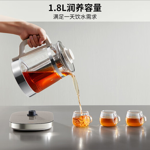 Joyoung Double Stainless Steel Health Pot 1.8L Large Capacity Glass Flower Teapot Tea Maker 316L Stainless Steel 24-Hour Reservation Electric Kettle Hot Water Kettle Kettle WY196