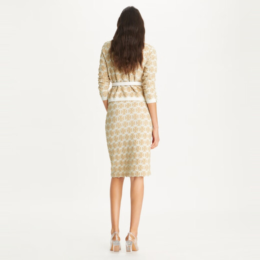 Tory Burch  汤丽柏琦【限时礼遇】 双T LOGO圆领开衫上衣TB 157538 柔和白 / 细沙 967 L 170/92A