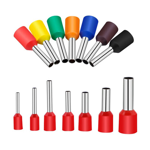 Huijun tubular terminal block cold-pressed terminal pre-insulated terminal brass wire connector black VE1012/1000 only 10 square meters